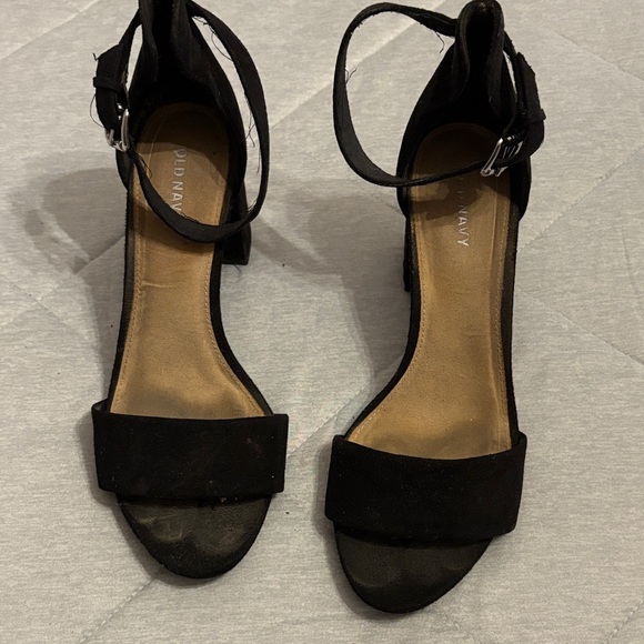 Old Navy Shoes - Old Navy Black Ankle Strap Heels